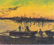 Vincent Van Gogh Dockers in Arles oil painting on canvas